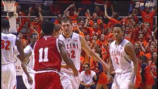 Illinois Basketball Highlights vs. #1 Indiana 2/7/13