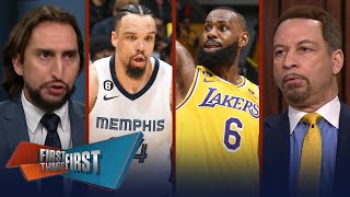Should Dillon Brooks regret trash talking LeBron in Lakers win vs. Grizzlies? | FIRST THINGS FIRST