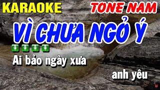 Karaoke Vì Chưa Ngõ Ý Nhạc Sống Tone Nam Dm | Huỳnh Lê