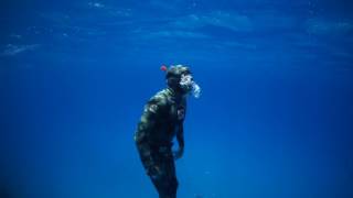 Freediving on the Kittiwake during PFI Deja Blue 8 ocean training session