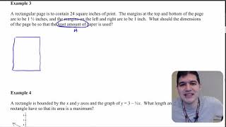 5.6b Examples 3-5 With Optimization | AP Calculus