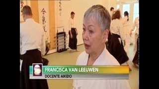 Aikido demonstratie Francisca van Leeuwen bij omroep Max