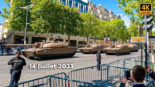 🇫🇷 Paris, 14 Juillet 2023 Défilé Militaire, Armored Vehicles and Aviation, Champs-Elysées [4K/60fps]