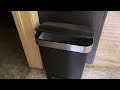 simplehuman 45 liter 12 gallon rectangular kitchen step trash can with soft close lid review