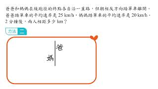 6 下 — 影片：向相反方向移動的速率應用題