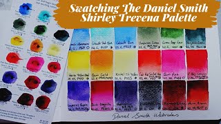 Swatching The Shirley Trevena Daniel Smith Watercolour Palette! - Mina Does Art Stuff