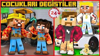 EFEKAN  VE ALPEREN 24 SAAT BOYUNCA YER DEĞİŞTİRDİ! 😂 -Minecraft