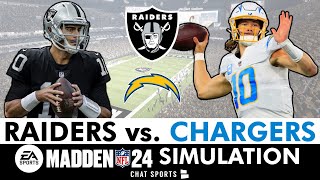 Raiders vs. Chargers Simulation LIVE Reaction & Highlights (Madden 24 Rosters) | NFL Week 15