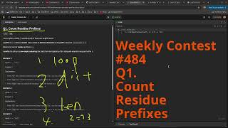 Leetcode Weekly Contest 484 Q1. Count Residue Prefixes #python #dsa