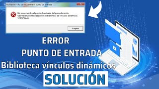 Solución Definitiva | No se encuentra el punto de entrada del Procedimiento | Windows 11/10/8/7