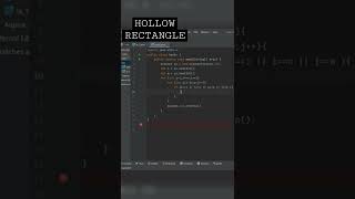 How to print || Star pattern || HOLLOW RECTANGLE || #shorts #java #programming || prince097