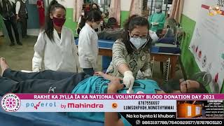 RAKHE KA JYLLA ÏA KA NATIONAL VOLUNTARY BLOOD DONATION DAY 2021