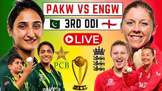 PAKW VS ENGW LIVE - 3RD ODI | Pakistan Women vs England Women live | PAK vs ENG live match today