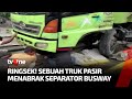 Diduga Sopir Mengantuk, Sebuah Truk Hantam Separator Busway hingga Ringsek | Ragam Perkara tvOne