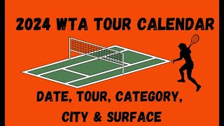 2024 WTA Tour Calendar | WTA 2024 | Tennis | Women's Tennis Association | WTA Calendar