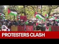 Tensions rise as counter-protesters clash with pro-Palestinian encampment at University of Chicago