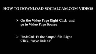 How to download a video from socialcam