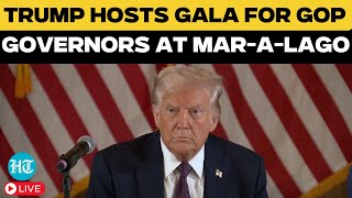 LIVE | Trump Hosts Grand Dinner For GOP Governors at Mar-a-Lago, Speaks To Reporters | Trump News