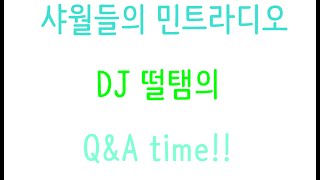 [샤월들의 민트라디오] DJ 떨탬의 Q\u0026A TIME!!