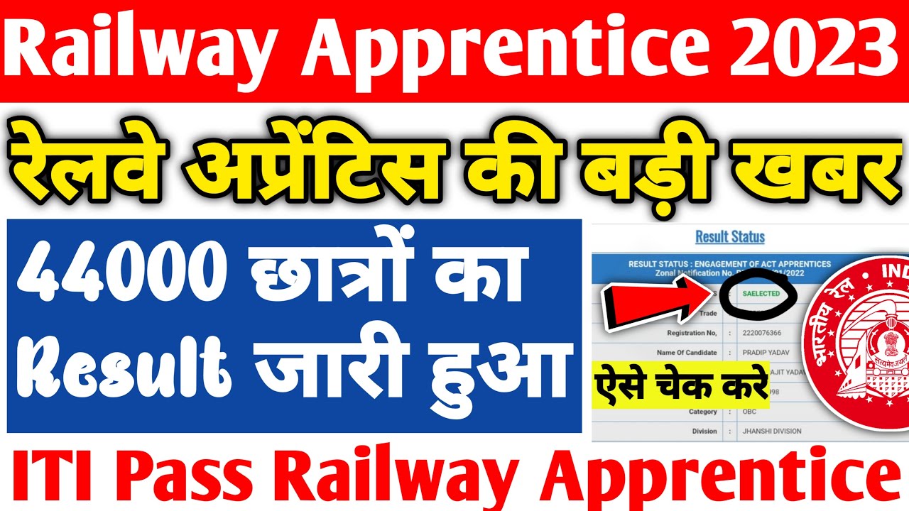 Railway Apprentice 2023 | रेलवे अप्रेंटिस की बड़ी खबर,Final Joining ...