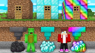 JJ and Mikey 4 Ways to Steal Treasure From Security Base in Minecraft Maizen Mazien Mizen