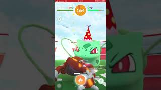 ポケモンGO❗️🤩パーティ帽フシギダネ〜😆色違い欲しい〜😊