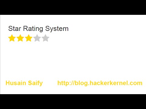 Star Rating System In Php Mysql Jquery Youtube