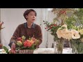 플라워레슨 33. orange color centerpiece with fall flower 오렌지톤의 가을센터피스