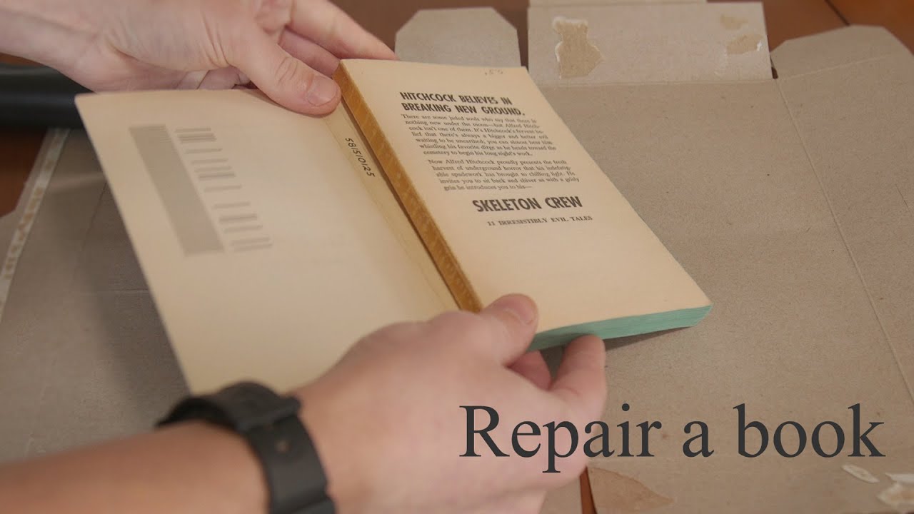 Repairing A Paperback Book - YouTube