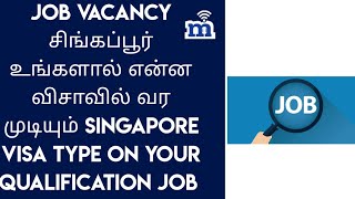 சிங்கப்பூர் உங்களால் என்ன விசாவில் வர முடியும்|Singapore visa type on your Qualification job|