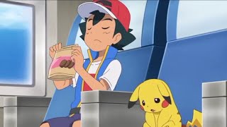 Ash stopped Pikachu from eating snacks