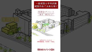 一級建築士学科試験建築作品で点数を稼ぐ_同潤会アパート（東京・横浜など） #一級建築士