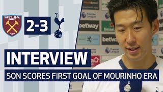 INTERVIEW | HEUNG-MIN SON SCORES FIRST GOAL OF MOURINHO ERA | West Ham 2-3 Spurs