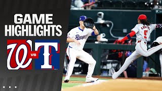 Nationals vs. Rangers Game Highlights (4/30/24) | MLB Highlights
