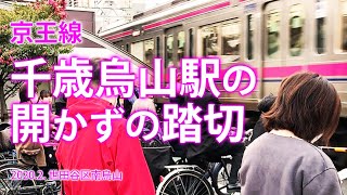 京王線【千歳烏山駅の開かずの踏切】2020.2. 世田谷区南烏山町