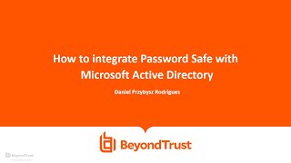 How to integrate Microsoft Active Directory with PasswordSafe