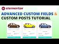 How to Use Elementor Advanced Custom Fields and Custom Post Types Tutorial
