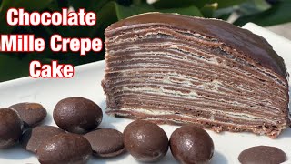 DARK CHOCOLATE MILLE CREPE CAKE