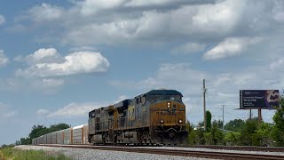 CSX ES40DC 5289 Makes Pickup \u0026 Leads Automotive M203-18 on 5/18/23