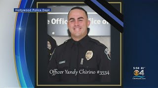 Body Of Fallen Hollywood Police Officer Yandy Chirino Escorted To ME's Office