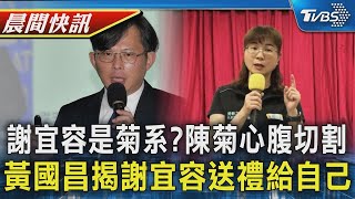 傳謝宜容是菊系? 陳菊心腹:她不認識 黃國昌揭謝宜容濫用公帑 還送禮給自己｜TVBS晨間快訊｜TVBS新聞20241121 @TVBSNEWS01