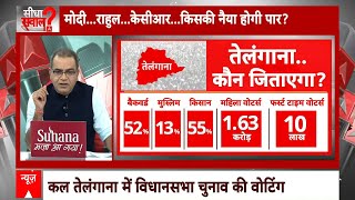 Sandeep Chaudhary Live: Telangana Election 2023 | BJP | Congress | BRS | Seedha Sawal | ABP