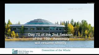 19th Assembly, 2nd Session, Day 70- Dëne Sųłıné Yatıé / Chipewyan Interpretation 12MARCH2021
