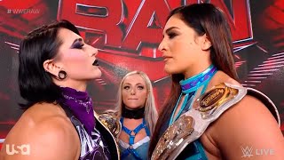 Rhea Ripley confronts and attacks Raquel Rodriguez - WWE RAW 7/17/2023