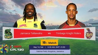 Trinbago Knight Riders vs Jamaica Tallawahs CPL Live Stream | 14 September 2019 | TKR vs JT Live