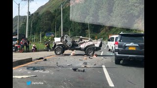 Grave accidente en la autopista Medellín - Bogotá deja un muerto