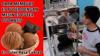 CARA MEMBUAT ES PUTER DENGAN MESIN ES PUTER OTOMATIS - RASA COKLAT !!