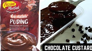 Chocolate pudding recipe| Bizim mutfak |Chocolate custard