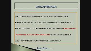 RECURSION USING PYTHON PART II FOR CBSE CLASS XII (COMPUTER SCIENE)