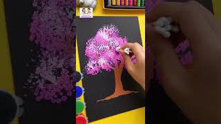 Cherry blossom trees. Creative art for kids. #drawing #painting #diy #howtodraw,